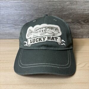 Lucky Hat Hat Cap Snap Back Green Fishing Embroidered Fish Mens Outdoor Trucker